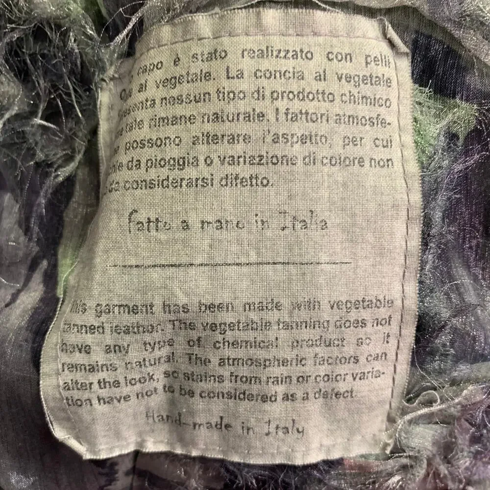 GIORGIO BRATO Size 6 Black Leather Double Breasted Belted Longline Vest - Picture 7 of 9